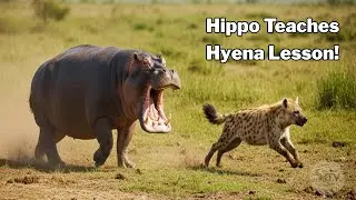 Brutal Hippo Attack Leaves Hyena Shaken to Core!