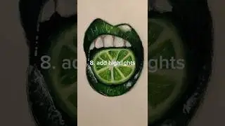 how to draw lime lips in 8 steps