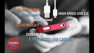 Micro USB High Speed Charge Cable for Samsun/HTC/Sony/Blackberry (Gemix)