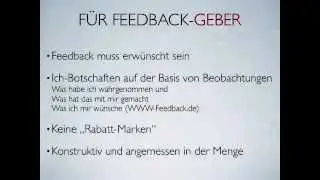 feedback regeln