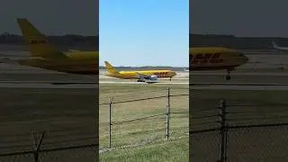 DHL Boeing 777-F taking off on runway 36R at CVG! #aviation #boeing #b777 #takeoff #boeing777 #cincy