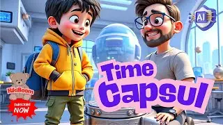 Time Capsule AI Robots  Cartoon Animation Education Learning Kids Children (AI learning for K-12)
