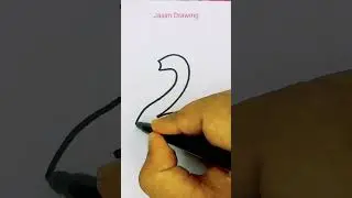 Swan 🦢 Drawing From 2 Number