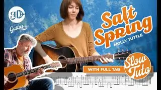 🎸 Hugh D Guitar &ndash; Salt Spring (Molly Tuttle) 🟧 SLOW TUTO + Full free TAB