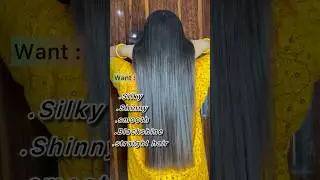 Silky shinny smooth straight hair permanently at home😍 #hairstraightening #youtubeshorts #video