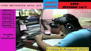 15 HOURS LIVE STUDY WITH ME(ARMY MODE)(talks in break).(TOTAL DAY-110)