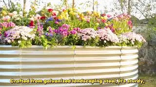 Овальная оцинкованная приподнятая грядка 36 дюймов ｜ Landguard Garden