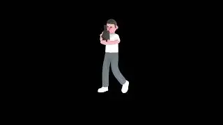 3D Cartoon Male Photographer Turntable | Cameraman Aiming Video Camera Forward