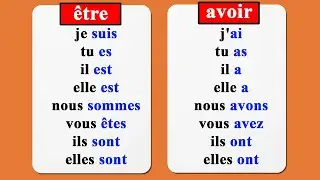 conjugaison verbe &ecirc;tre et avoir au pr&eacute;sent de l'indicatif