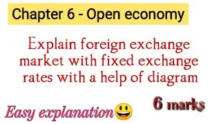 chapter 6- open economy /fixed exchange rate with diagram