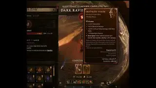 Diablo IV: Deathless Visage ancestral unique helm dropped at the final boss!