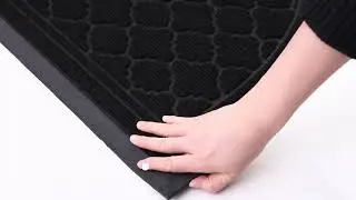 Homaxy Half Moon Door Mats Indoor, Non Slip Rubber Door Matts, Dirt Trapper Absorbent Doormat