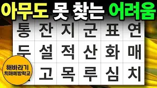 【치매 예방】아무도 못 찾는 고 난이도 어려움 ┃숨은단어찾기,치매예방퀴즈,단어퀴즈,치매예방활동,낱말퀴즈