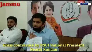 Press conference by NSUI National President Neeraj Kundan