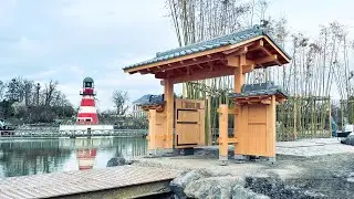 Traditional Japanese Gate at Pairi Daiza Timelapse - Yokoso Japanese Gardens