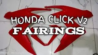 HONDA CLICK V2 FAIRINGS REPAINT TO BODY COLOR RED