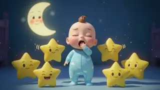 🎵 Bedtime Lullaby with Stars | nursery rhymes for kids | Baby Song, Sleep Time 🌙🌟