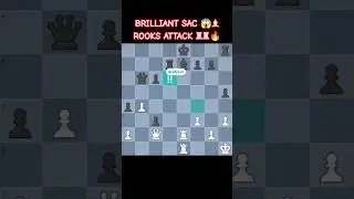 BRILLIANT BISHOP SAC 😱♝ | DOUBLE ROOK ATTACK ♜♜ |  QUEEN CHECKMATE 👑