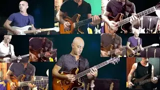 Get lucky-Daft Punk, guitar version + backing track.