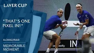 Closest Line Call Ever? | Alcaraz & Ruud Inspect the Video Pixels! | Laver Cup 2025