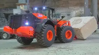 Heavy Hitachi ZW 370 RC!!! Strong RC Hitachi ZW 370 Load a 30t Block