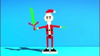 Gemmy Animated Doc Santa Claus Three-Rune Blade