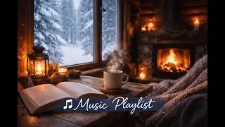 [Playlist] Gentle Music for a Snowy Winter Day in a Warm Cabin ☕❄️ | No Lyrics