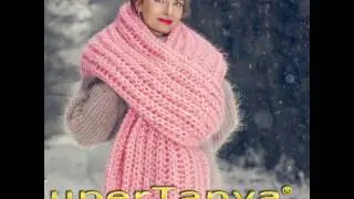 Extra long hand knitted pink mohair scarf