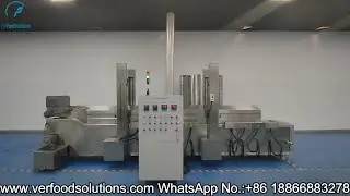 VERFOODSOLUTIONS 5 5m Orange Chicken Continuous Fryer Machine Test Before Delivery