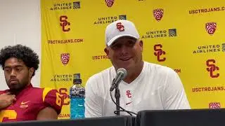 Clay Helton after USC’s loss to Stanford