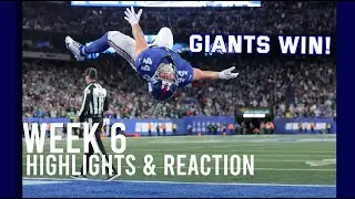 GIANTS WIN! Dart is THE GUY! Giants vs Eagles TNF Week 6 Highlights & #reaction
