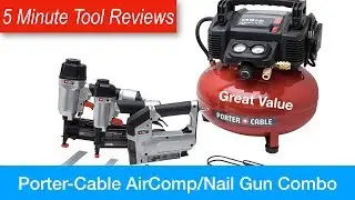 PORTER-CABLE 6 gallon Air Compressor and 3-Tool Combo Kit - Five Minute Tool Reviews