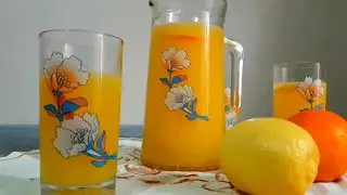 Jus Orange et Citron : avec une Orange 🍊 et un Citron 🍋! jus d'orange fait maison #recette ramadan
