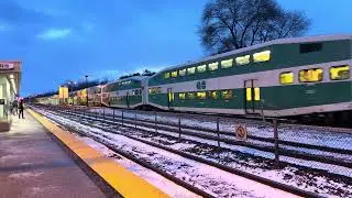 [Deactivated Cab 228]All stops Hamilton Train! GO 1825 pulls into & departs Port Credit with 366/605