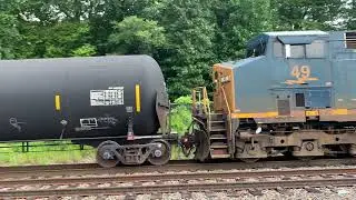 Lots of action with the CSX M404 and locomotive 938 was working hard at woodburne 8/7/2023