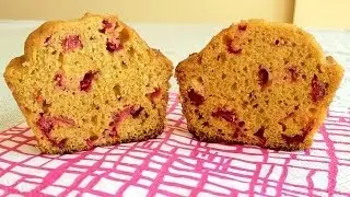 Muffins de Calabaza, Naranja y Arándanos Rojos