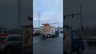 CHICKEN VAN SPOTTED IN PRAGUE!!! 🐔😂 #shorts