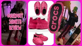 💖 Crocs Overpuff Shorty on feet (in &ldquo;Dragon Fruit&rdquo; PINK) REVIEW!!! 💖