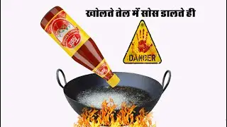 Tomato Sauce  In Hot Oil experiment |  Boiling Experiment | Crazy xyz Experiment