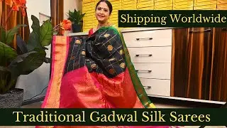 Pure Gadwal Silk Sarees | Shipping Worldwide | SANCHITA