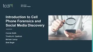 Introduction to Cell Phone Forensics and Social Media Discovery
