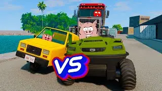 Wydra vs Pigeon car crashes 🍒 BeamNG Drive