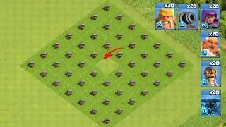 48x Level 1 Cannon Vs BH 20x Troops Clash Of Clans