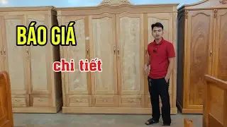 BÁO GIÁ - 4 cây tủ áo Gõ Đỏ mộc tại xưởng Mộc Nam Huy. lh 0948086889