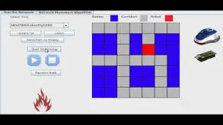 Moway Robot Evacuating Bulidng using TelosB Sensors (Java Visualization)