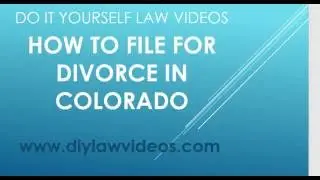 How To File For Divorce in Colorado