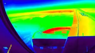 Thermal graphics of Lake Baikal from a height of 10,000 meters. @alekccG