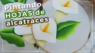 Pintando Hojas de Alcatraz | Pintura en tela