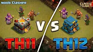 TH11 vs TH12 Mismatch? No Problem! ⚔️ @ClashOfClans #clashofclans #noobclasher #warattackstrategy 