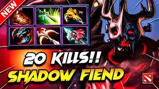 Dota 2 SHADOW FIEND Gameplay | (x20 Kills!!) Shadow Fiend DOTA 2 Carry Build Pro Gameplay Guide 7.39